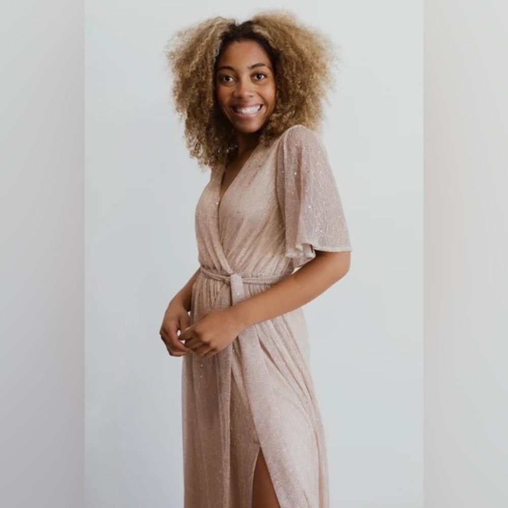 Baltic Born Shimmering Tan Maxi Dress - Picture 11 of 15